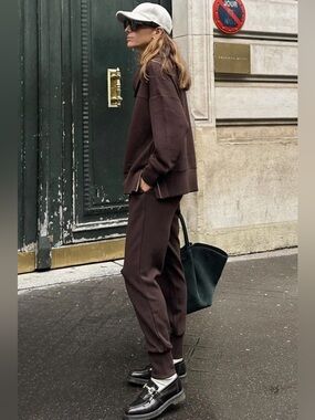 NWT Varley The Slim Cuff Pants 27.5" Coffee Bean